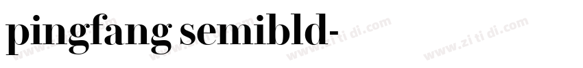 pingfang semibld字体转换